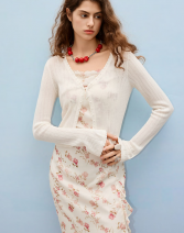 MAXRIENY碎花连衣裙外套两件套2026年春季新款蓝屿花影时尚套装